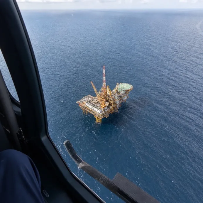 Offshore platform rising out of the South China Sea